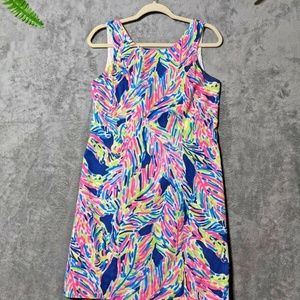 LILY PULITZER Women Mini Shift Dress Sleeveless Casual Office Multicolor SIZE 2